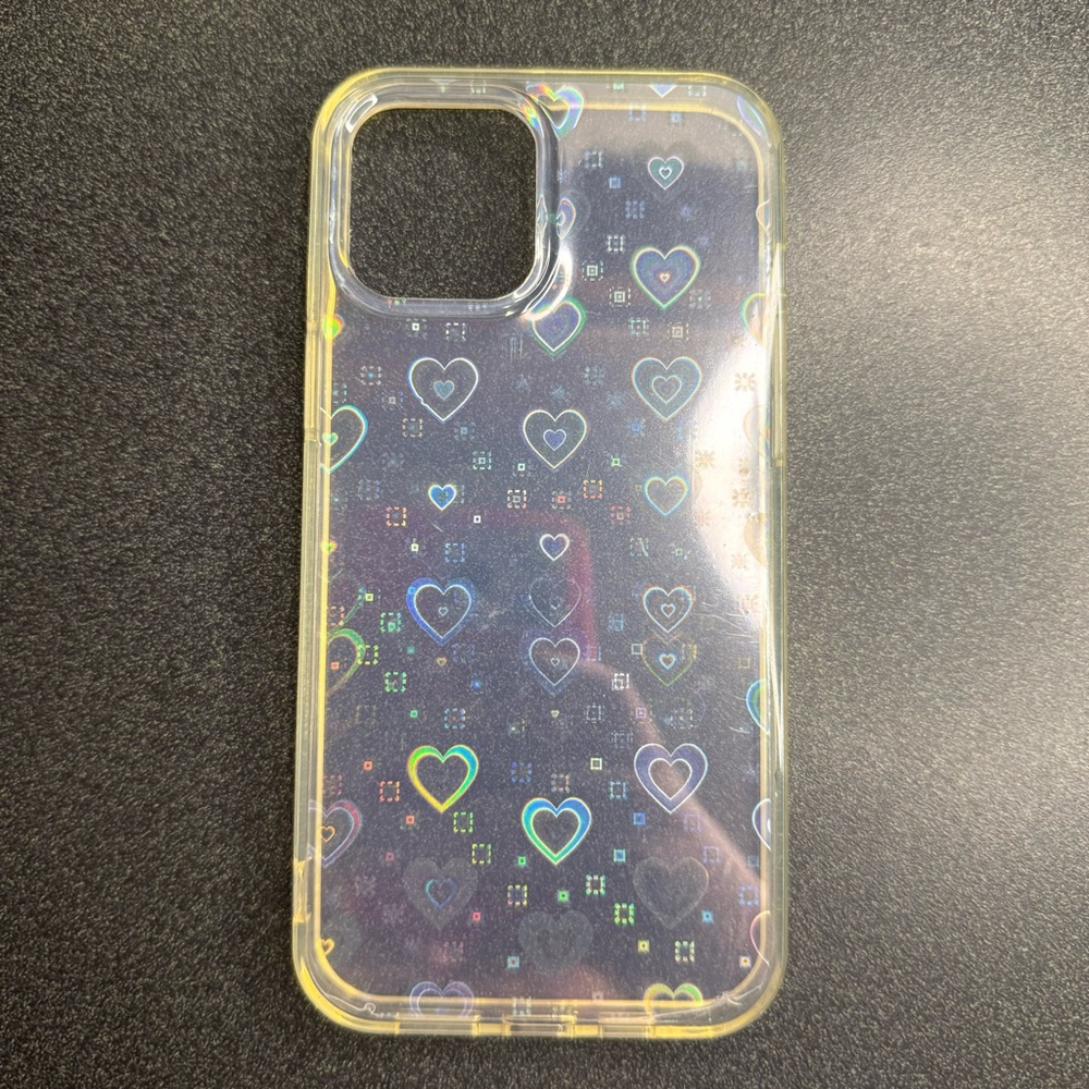 Clear Heart Pattern Phone Case